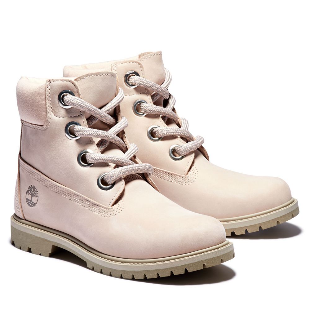 Bocanci 6-Inch Timberland Dama Roz - Heritage Waterproof - Romania - XKOCQR074